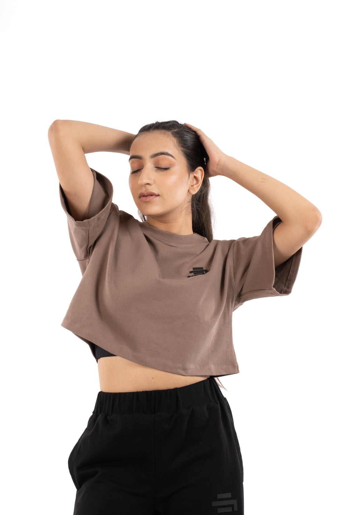 Boxy Mock neck Tee