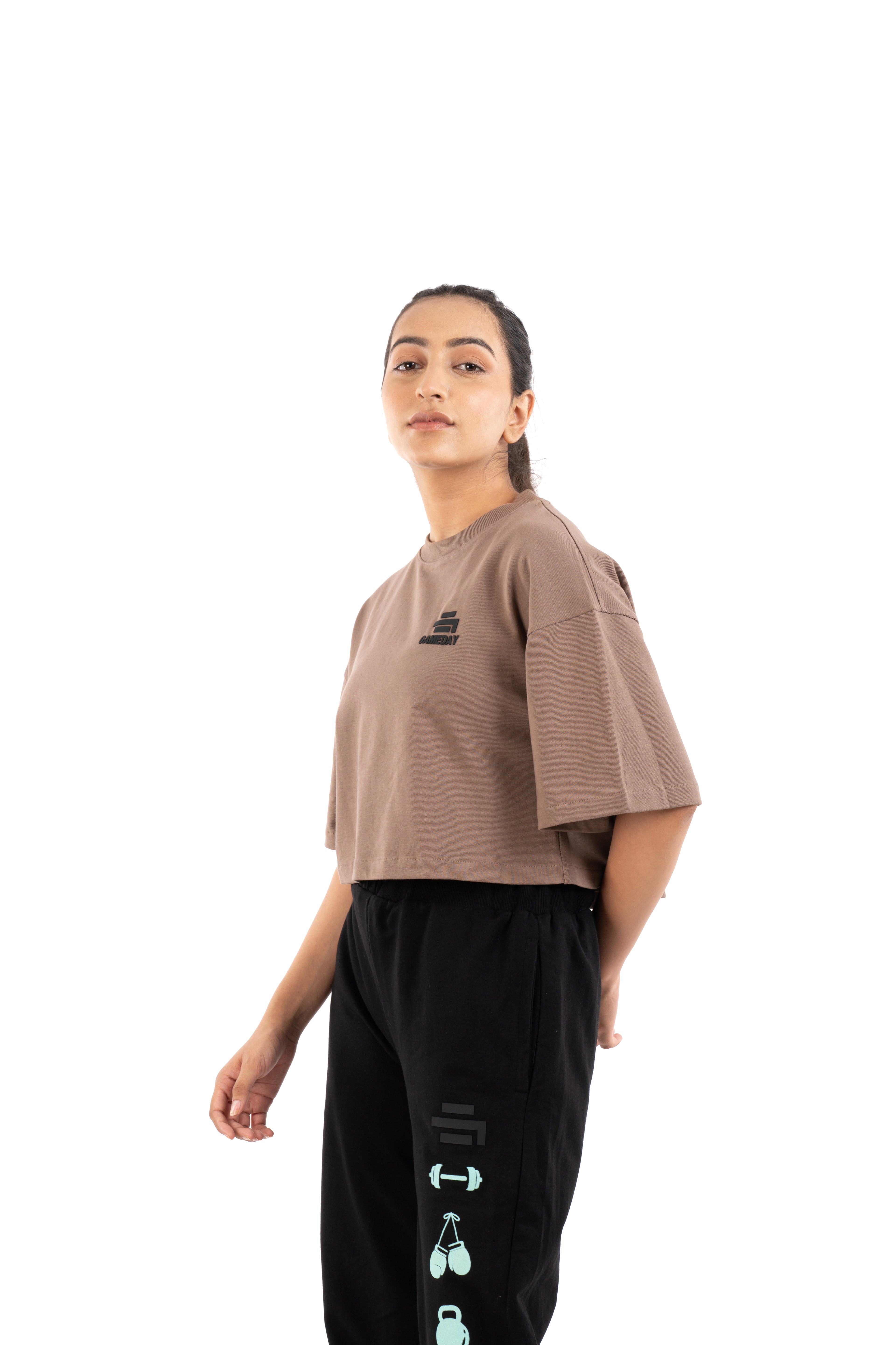 Boxy Mock neck Tee